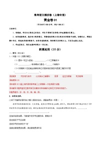 2025届高考语文模拟测试题模拟卷01（上海专用）（解析版）