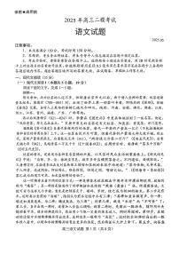 山东省菏泽市2025年高三下学期二模考试（菏泽二模）语文试卷（含答案）