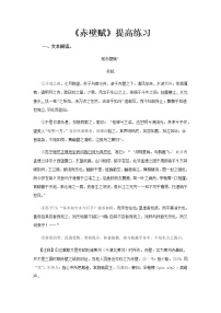 北师大版必修四6 前赤壁赋一课一练