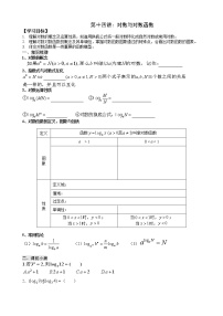 2021高三数学第一轮复习 导学案  第14讲对数与对数函数