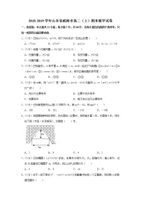 2018-2019学年山东省威海市高二（上）期末数学试卷