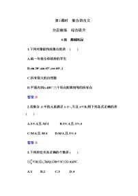 人教A版 (2019)必修 第一册1.1 集合的概念第1课时达标测试