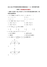 陕西省渭南市蒲城县2021-2022学年高三上学期期中数学【试卷+答案】（理科）