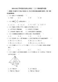 2020-2021学年浙江省舟山市高二（上）期末数学试卷