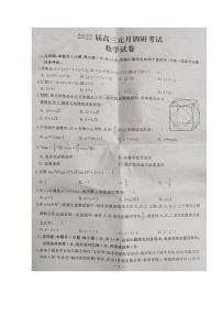 湖北省武汉市江岸区2021-2022学年高三上学期元月调研考试数学扫描版含答案