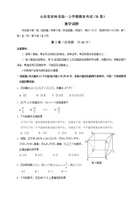 2010-2011学年高一数学第一学期期末考试试卷及答案[山东省济南市]