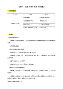 专题08 函数的基本性质（知识精讲）  高一数学新教材知识讲学（人教A版必修第一册）学案