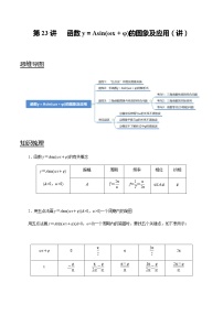 第23讲 函数y＝Asin(ωx＋φ)的图象及应用（讲）   2021-2022年新高考数学一轮复习考点归纳 （学生版+教师版）