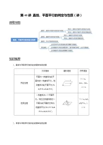第40讲 直线、平面平行的判定与性质(讲) 2021-2022年新高考数学一轮复习考点归纳 (学生版+教师版)