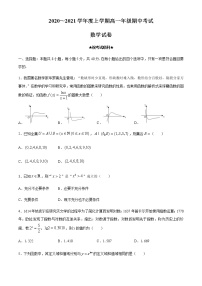 河北省衡水市衡水中学实验学校2020-2021学年高一上学期期中数学试题(Word无答案)