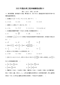 模拟冲刺过关试卷01-【查漏补缺】2022年高考数学三轮冲刺过关（新高考专用）