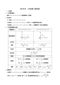 第08讲 二次函数与幂函数-【高考艺术生专用】2022年高考数学一轮复习讲义（基础版，全国通用版）