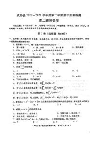 2020-2021学年陕西省咸阳市武功县高二下学期期中质量检测理科数学试题 pdf版