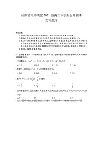 2021河南省九师联盟高三下学期五月联考数学文试题含答案