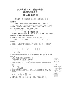 2022届安徽师范大学附属中学高三适应性考试理科数学试题