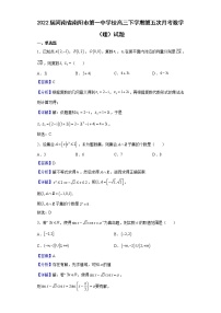 2022届河南省南阳市第一中学校高三下学期第五次月考数学（理）试题含解析
