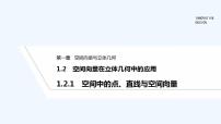 数学选择性必修 第一册第一章　空间向量与立体几何1.2 空间向量在立体几何中的应用1.2.1 空间中的点、直线与空间向量背景图免费课件ppt