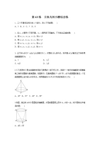 新高考高考数学一轮复习巩固练习7.8第63练《立体几何小题综合练》（2份打包，解析版+原卷版）
