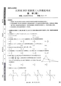 2023届江西智慧上进新高三上学期入学摸底考试数学试题及答案