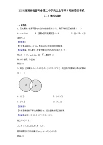 2023届湖南省邵阳市第二中学高三上学期7月阶段性考试（三）数学试题含解析