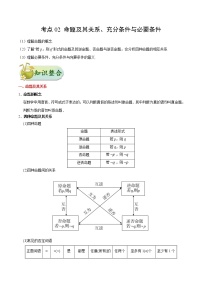 (通用版)高考数学(理数)一轮复习考点梳理与过关练习02《命题及其关系、充分条件与必要条件》(含详解)