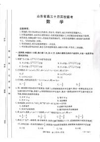 2023山东省高三上学期10月百校联考数学试题扫描版含解析