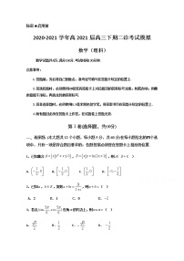 2021遂宁射洪中学高三下学期二诊模拟考试数学（理）试题含答案