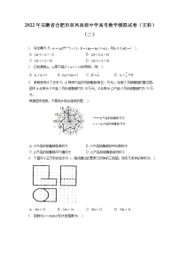 2022年安徽省合肥市双凤高级中学高考数学模拟试卷（文科）（二）(含答案解析)