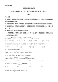 2023安徽省卓越县中联盟高一上学期期中数学试题含答案