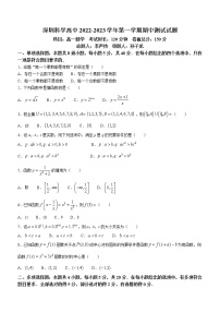 广东省深圳科学高中2022-2023学年高一上学期期中数学试题（含答案）