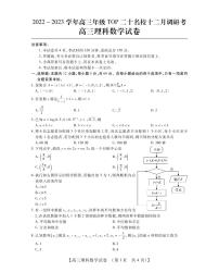 河南省TOP20名校2023届高三数学（理）12月调研试题（PDF版附解析）