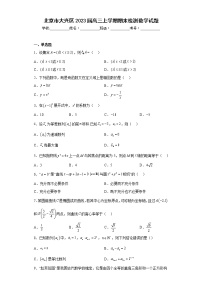 北京市大兴区2023届高三上学期期末检测数学试题