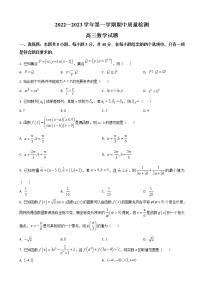 2022-2023学年山东省济宁市高三上学期期中考试数学试题（解析版）