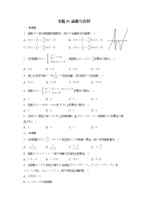 2023届高考数学重难点专题01函数与方程