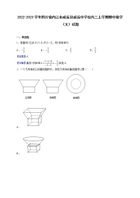 2022-2023学年四川省内江市威远县威远中学校高二上学期期中数学（文）试题（解析版）