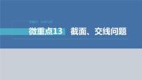 新高考数学二轮复习专题四微重点13截面、交线问题课件