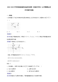 2022-2023学年河南省洛阳市宜阳县第一高级中学高一上学期第五次月考数学试题（解析版）