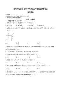 2022-2023学年山东省临沂市兰陵四高高二上学期线上期末考试数学试题（含解析）