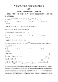 精品解析：广东省华附、省实、广雅、深中2023届高三上学期四校联考数学试题（解析版）