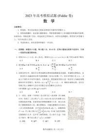 2023高考数学模拟试题(Fiddie卷)+参考答案