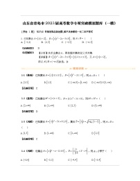 山东省青岛市2023届高考数学专项突破模拟题库（一模）含解析