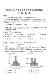 2023届贵州省高三下学期4月普通高等学校招生适应性测试 数学文 PDF版