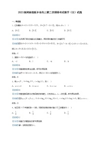 2023届河南省新乡市高三第二次模拟考试数学（文）试题含解析