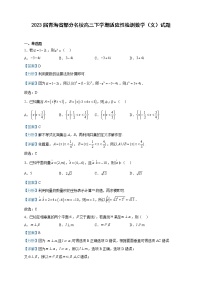 2023届青海省部分名校高三下学期适应性检测数学（文）试题含解析