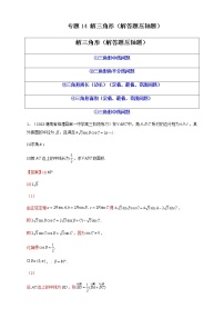 2023年高考数学必刷压轴题专题14解三角形（解答题压轴题）含解析