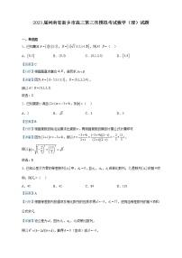 2023届河南省新乡市高三第三次模拟考试数学（理）试题含解析