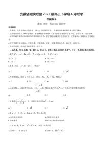 2022届安徽省鼎尖联盟高三下学期4月联考理科数学试题（PDF版）