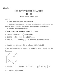 2023年高考押题预测卷02（上海卷）-数学（考试版）A4