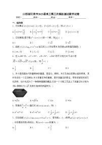 山西省阳泉市2023届高三第三次模拟测试数学试卷（含答案）