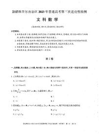 2023届新疆维吾尔自治区普通高考第三次适应性检测文科数学试题